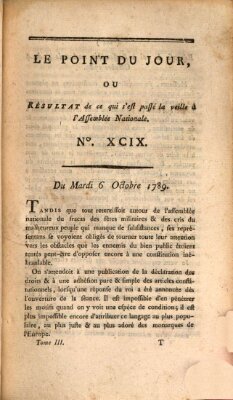 Le point du jour ou Résultat de ce qui s'est passé la veille à l'Assemblée Nationale Dienstag 6. Oktober 1789