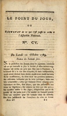 Le point du jour ou Résultat de ce qui s'est passé la veille à l'Assemblée Nationale Montag 12. Oktober 1789