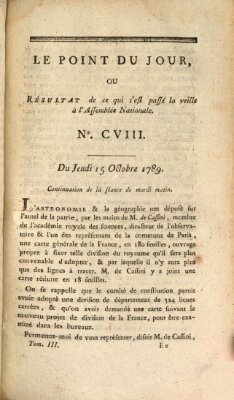 Le point du jour ou Résultat de ce qui s'est passé la veille à l'Assemblée Nationale Donnerstag 15. Oktober 1789