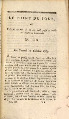 Le point du jour ou Résultat de ce qui s'est passé la veille à l'Assemblée Nationale Samstag 17. Oktober 1789