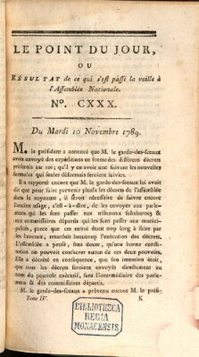 Le point du jour ou Résultat de ce qui s'est passé la veille à l'Assemblée Nationale Dienstag 10. November 1789