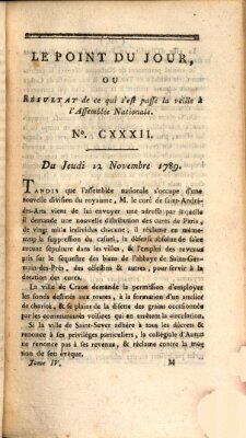 Le point du jour ou Résultat de ce qui s'est passé la veille à l'Assemblée Nationale Donnerstag 12. November 1789