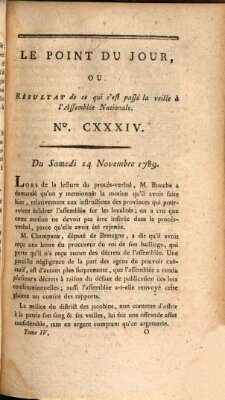 Le point du jour ou Résultat de ce qui s'est passé la veille à l'Assemblée Nationale Samstag 14. November 1789