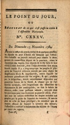 Le point du jour ou Résultat de ce qui s'est passé la veille à l'Assemblée Nationale Sonntag 15. November 1789