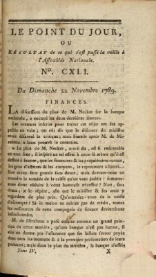 Le point du jour ou Résultat de ce qui s'est passé la veille à l'Assemblée Nationale Sonntag 22. November 1789