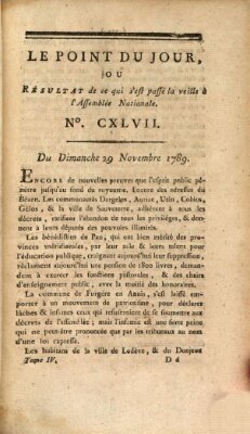 Le point du jour ou Résultat de ce qui s'est passé la veille à l'Assemblée Nationale Sonntag 29. November 1789