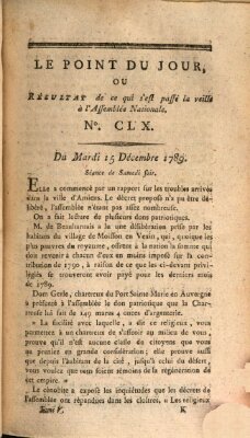 Le point du jour ou Résultat de ce qui s'est passé la veille à l'Assemblée Nationale Dienstag 15. Dezember 1789