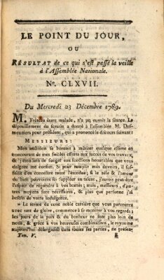 Le point du jour ou Résultat de ce qui s'est passé la veille à l'Assemblée Nationale Mittwoch 23. Dezember 1789