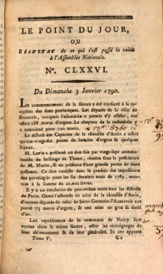 Le point du jour ou Résultat de ce qui s'est passé la veille à l'Assemblée Nationale Sonntag 3. Januar 1790