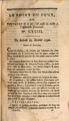 Le point du jour ou Résultat de ce qui s'est passé la veille à l'Assemblée Nationale Samstag 23. Januar 1790