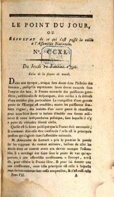 Le point du jour ou Résultat de ce qui s'est passé la veille à l'Assemblée Nationale Donnerstag 11. Februar 1790