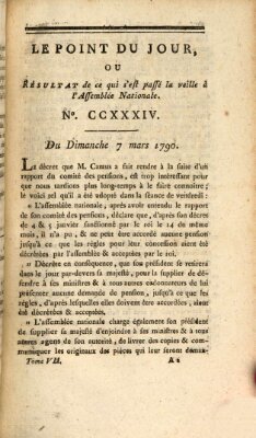 Le point du jour ou Résultat de ce qui s'est passé la veille à l'Assemblée Nationale Sonntag 7. März 1790