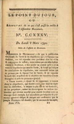 Le point du jour ou Résultat de ce qui s'est passé la veille à l'Assemblée Nationale Montag 8. März 1790