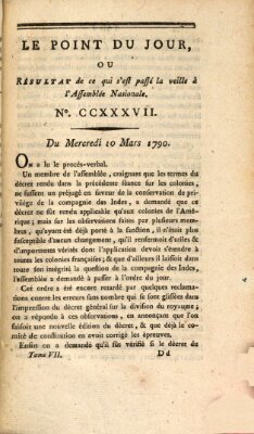 Le point du jour ou Résultat de ce qui s'est passé la veille à l'Assemblée Nationale Mittwoch 10. März 1790