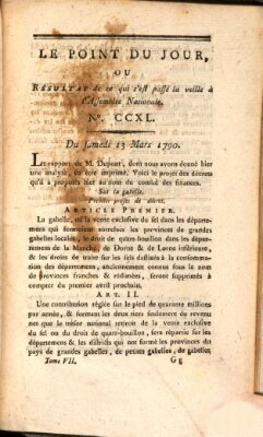 Le point du jour ou Résultat de ce qui s'est passé la veille à l'Assemblée Nationale Samstag 13. März 1790