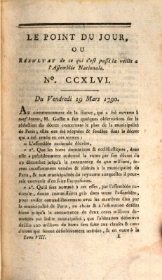 Le point du jour ou Résultat de ce qui s'est passé la veille à l'Assemblée Nationale Freitag 19. März 1790