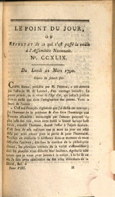 Le point du jour ou Résultat de ce qui s'est passé la veille à l'Assemblée Nationale Montag 22. März 1790