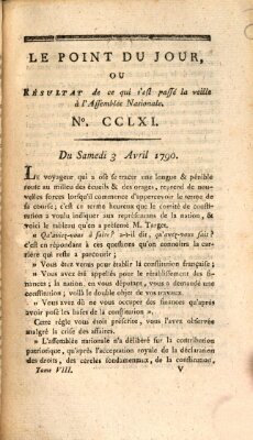 Le point du jour ou Résultat de ce qui s'est passé la veille à l'Assemblée Nationale Samstag 3. April 1790