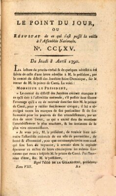 Le point du jour ou Résultat de ce qui s'est passé la veille à l'Assemblée Nationale Donnerstag 8. April 1790