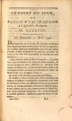 Le point du jour ou Résultat de ce qui s'est passé la veille à l'Assemblée Nationale Sonntag 11. April 1790