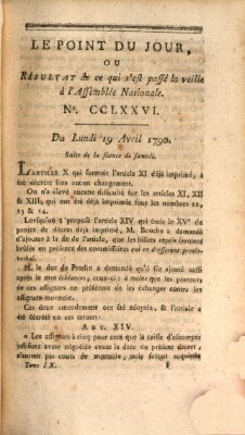 Le point du jour ou Résultat de ce qui s'est passé la veille à l'Assemblée Nationale Montag 19. April 1790