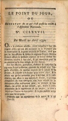 Le point du jour ou Résultat de ce qui s'est passé la veille à l'Assemblée Nationale Dienstag 20. April 1790