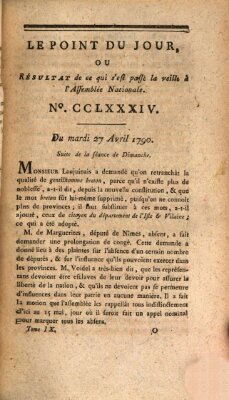 Le point du jour ou Résultat de ce qui s'est passé la veille à l'Assemblée Nationale Dienstag 27. April 1790