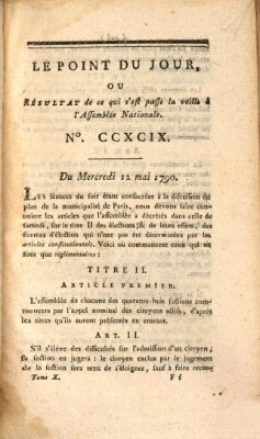 Le point du jour ou Résultat de ce qui s'est passé la veille à l'Assemblée Nationale Mittwoch 12. Mai 1790