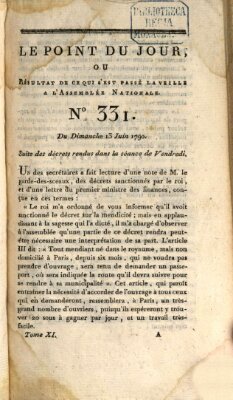 Le point du jour ou Résultat de ce qui s'est passé la veille à l'Assemblée Nationale Sonntag 13. Juni 1790