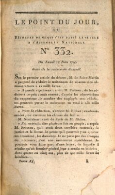 Le point du jour ou Résultat de ce qui s'est passé la veille à l'Assemblée Nationale Montag 14. Juni 1790