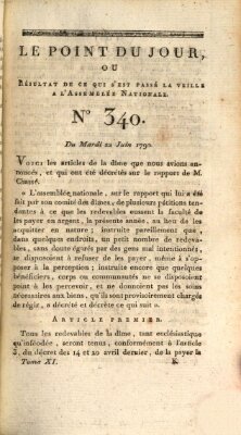 Le point du jour ou Résultat de ce qui s'est passé la veille à l'Assemblée Nationale Dienstag 22. Juni 1790