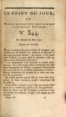 Le point du jour ou Résultat de ce qui s'est passé la veille à l'Assemblée Nationale Samstag 26. Juni 1790