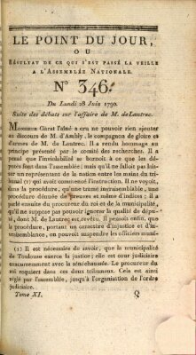 Le point du jour ou Résultat de ce qui s'est passé la veille à l'Assemblée Nationale Montag 28. Juni 1790