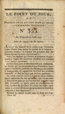 Le point du jour ou Résultat de ce qui s'est passé la veille à l'Assemblée Nationale Sonntag 4. Juli 1790