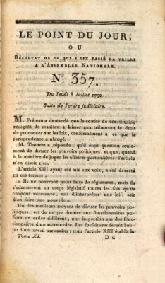 Le point du jour ou Résultat de ce qui s'est passé la veille à l'Assemblée Nationale Donnerstag 8. Juli 1790