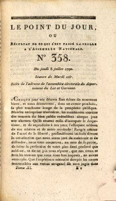 Le point du jour ou Résultat de ce qui s'est passé la veille à l'Assemblée Nationale Donnerstag 8. Juli 1790