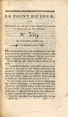 Le point du jour ou Résultat de ce qui s'est passé la veille à l'Assemblée Nationale Freitag 9. Juli 1790