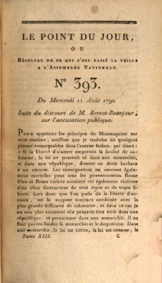 Le point du jour ou Résultat de ce qui s'est passé la veille à l'Assemblée Nationale Mittwoch 11. August 1790