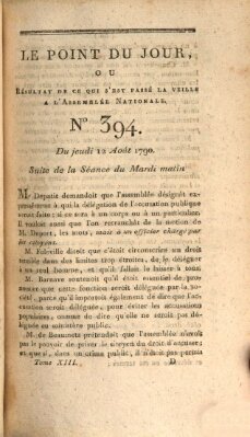 Le point du jour ou Résultat de ce qui s'est passé la veille à l'Assemblée Nationale Donnerstag 12. August 1790