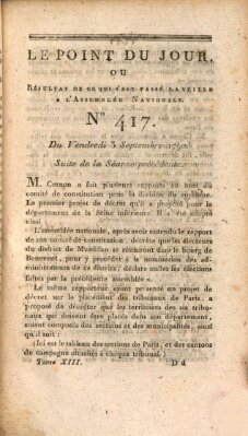 Le point du jour ou Résultat de ce qui s'est passé la veille à l'Assemblée Nationale Freitag 3. September 1790