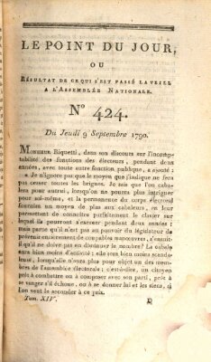 Le point du jour ou Résultat de ce qui s'est passé la veille à l'Assemblée Nationale Donnerstag 9. September 1790