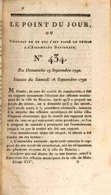 Le point du jour ou Résultat de ce qui s'est passé la veille à l'Assemblée Nationale Sonntag 19. September 1790