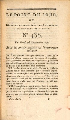 Le point du jour ou Résultat de ce qui s'est passé la veille à l'Assemblée Nationale Donnerstag 23. September 1790