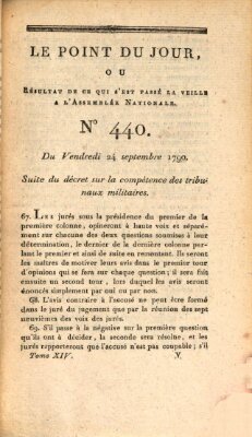 Le point du jour ou Résultat de ce qui s'est passé la veille à l'Assemblée Nationale Freitag 24. September 1790