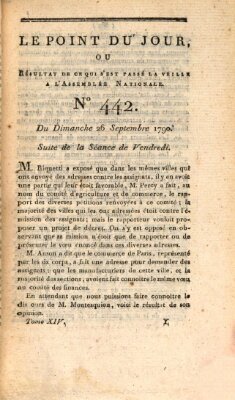 Le point du jour ou Résultat de ce qui s'est passé la veille à l'Assemblée Nationale Sonntag 26. September 1790