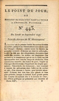 Le point du jour ou Résultat de ce qui s'est passé la veille à l'Assemblée Nationale Montag 27. September 1790