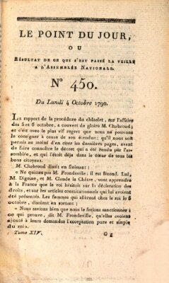 Le point du jour ou Résultat de ce qui s'est passé la veille à l'Assemblée Nationale Montag 4. Oktober 1790