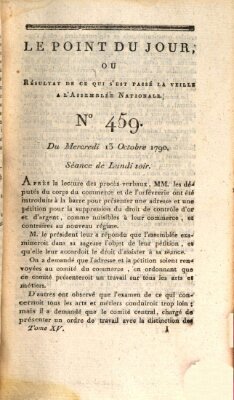 Le point du jour ou Résultat de ce qui s'est passé la veille à l'Assemblée Nationale Mittwoch 13. Oktober 1790