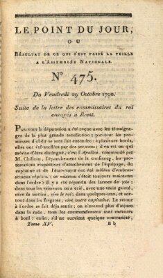 Le point du jour ou Résultat de ce qui s'est passé la veille à l'Assemblée Nationale Freitag 29. Oktober 1790