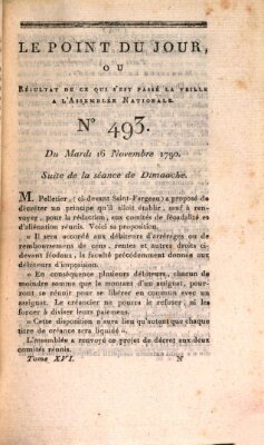 Le point du jour ou Résultat de ce qui s'est passé la veille à l'Assemblée Nationale Dienstag 16. November 1790